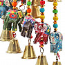 Feng Shui dekorácie závesná 15 slonov so zvončekmi