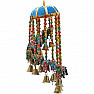 Feng Shui dekorácie závesná 15 slonov so zvončekmi