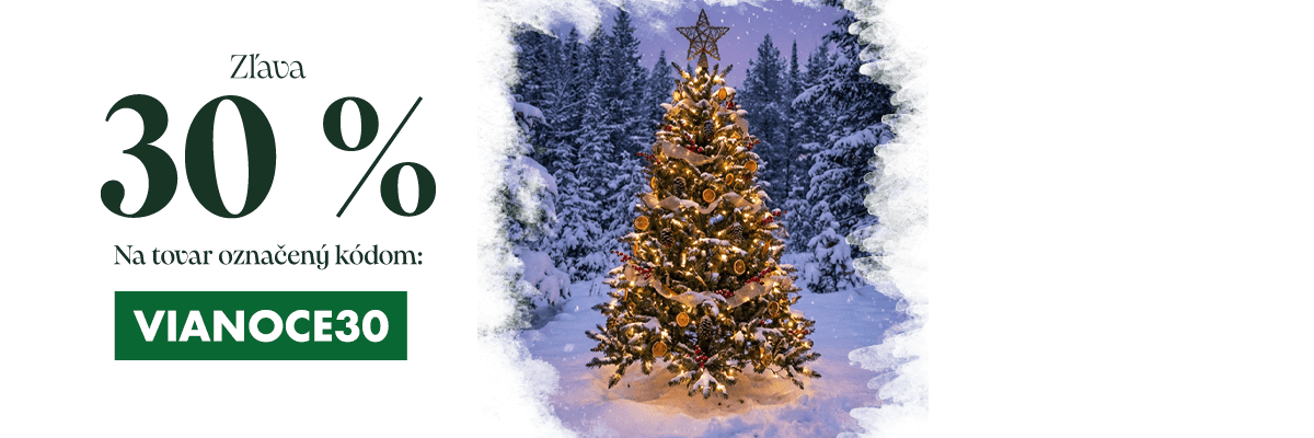 Zľava 30 % na tovar označený kódom VIANOCE30 