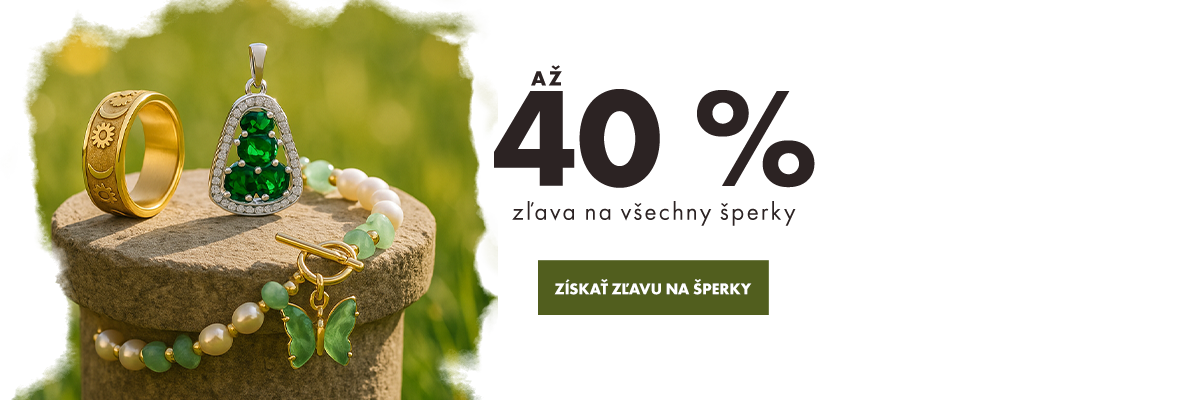 až 40 % zľava na všetky šperky